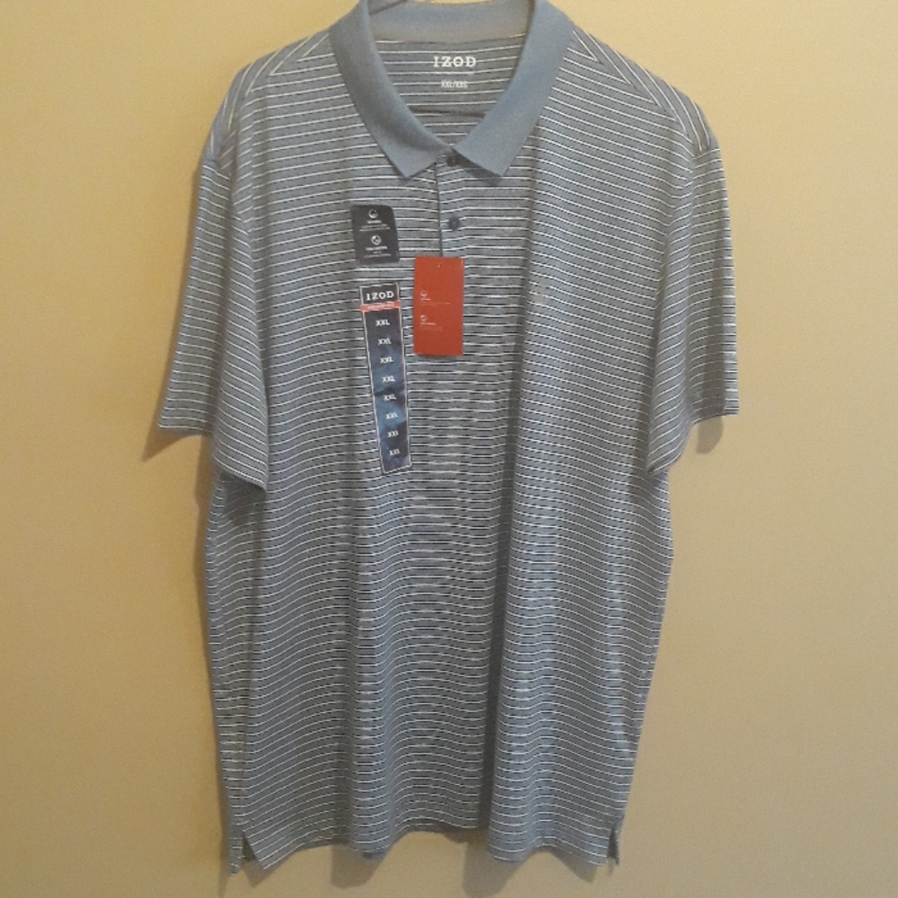 IZOD MENS  SHORT SLEEVE POLO STYLE SHIRT